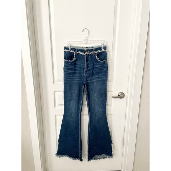 Show Me Your Mumu Austin High Waist Flare Jeans Lakeside Size 29 - Picture 4 of 14